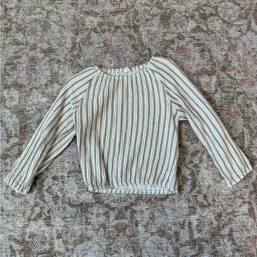 Quincy Mae Striped Kids Blouse